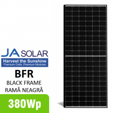 Panou fotovoltaic 380 Wp monocristalin JA SOLAR, JAM60S20-380-MR (BFR) Black Frame